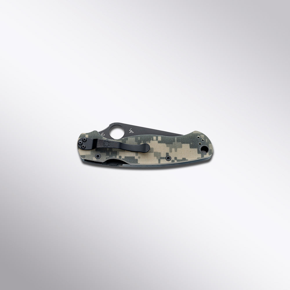 Spyderco Para Military 2, G-10 Digital-Camo, Black Blade